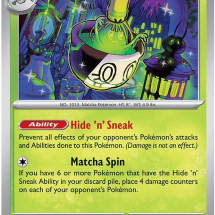 Sinistcha 006/084 Reverse Holo Pitch Black Pokemon Card