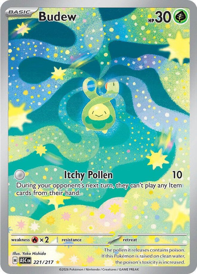 Budew 221/217 Illustration Rare Ascended Heroes Pokemon Card