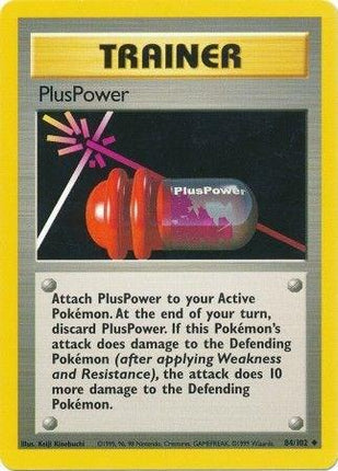 PlusPower 84/102 Uncommon Base Set Unlimited Pokemon Card