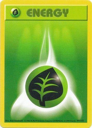 Grass Energy 99/102 Energy Base Set Shadowless Pokemon Card