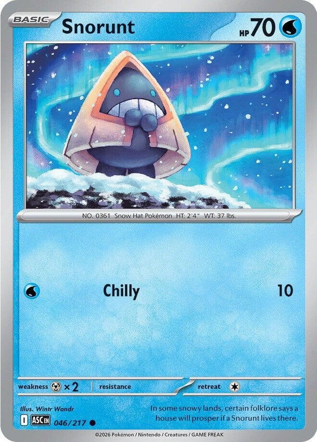 Snorunt 046/217 Love Ball Reverse Holo Ascended Heroes Pokemon Card