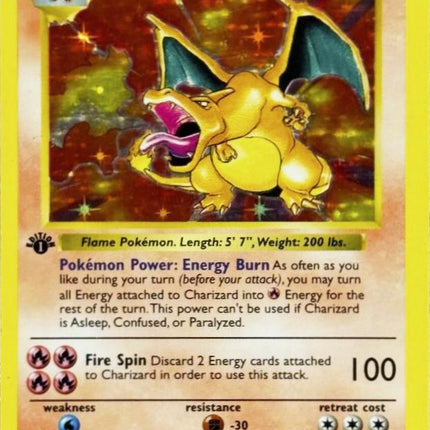 Charizard 4/102 Holo Rare Base Set 1st Edition Pokemon Card
