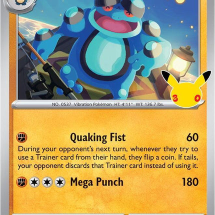 Seismitoad 084/128 Anniversary Holo 30th Celebration Pokemon Card