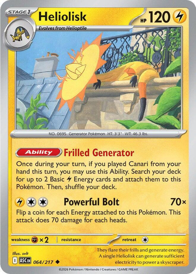 Heliolisk 064/217 Energy Pattern Reverse Holo Ascended Heroes Pokemon Card