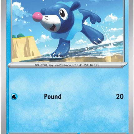 Popplio 018/084 Reverse Holo Pitch Black Pokemon Card