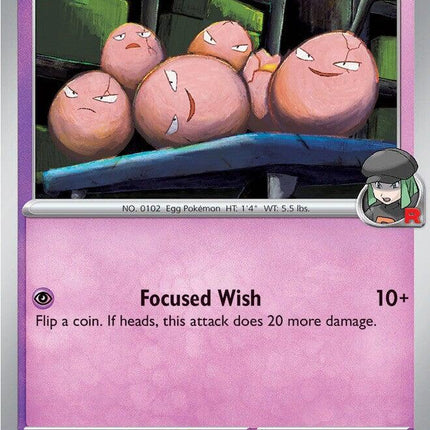 Team Rocket's Exeggcute 077/217 Energy Pattern Reverse Holo Ascended Heroes Pokemon Card