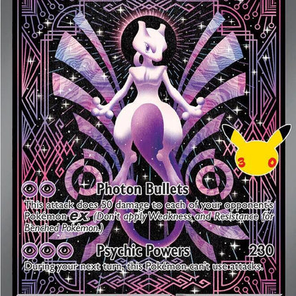 Mewtwo ex 151/128 Special Illustration Rare 30th Celebration Pokemon Card