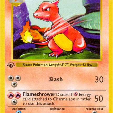 Charmeleon 24/102 Uncommon Base Set 1st Edition Pokemon Card