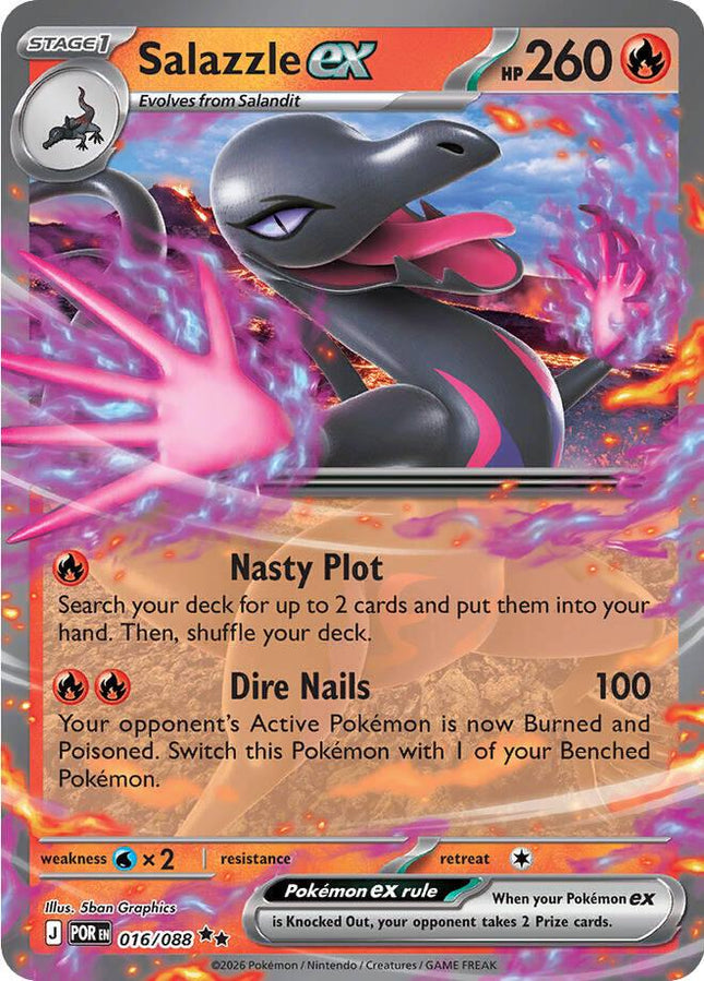 Salazzle ex 016/088 Double Rare Perfect Order Pokemon Card