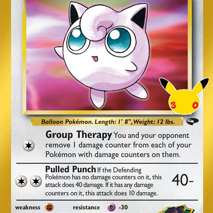 Erika's Jigglypuff 69/132 30th Anniversary Classic Collection Holo 30th Celebration Pokemon Card
