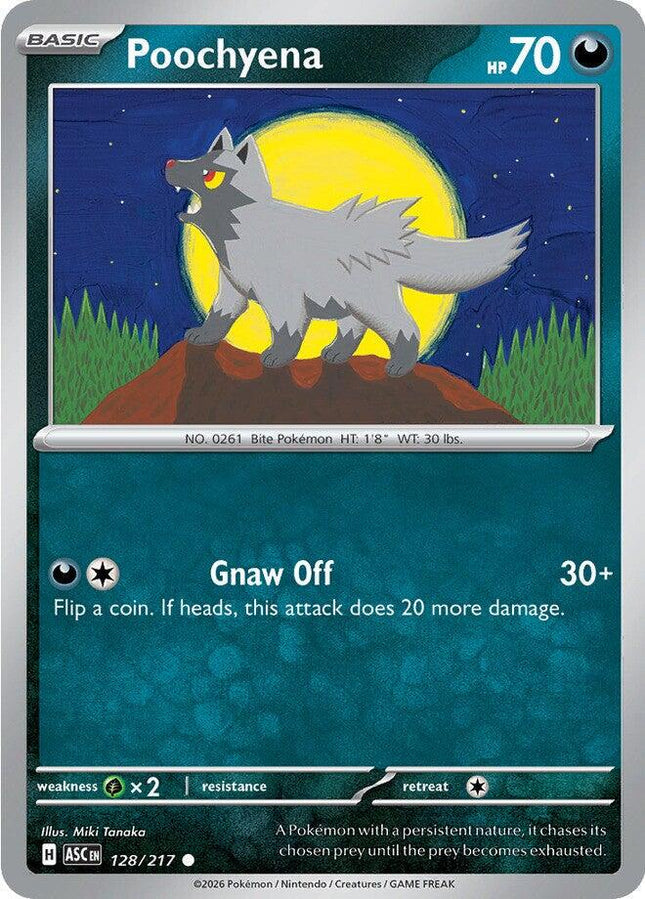 Poochyena 128/217 Dusk Ball Reverse Holo Ascended Heroes Pokemon Card