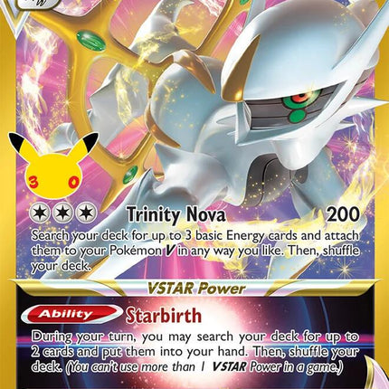 Arceus VSTAR 123/172 30th Anniversary Classic Collection Holo 30th Celebration Pokemon Card