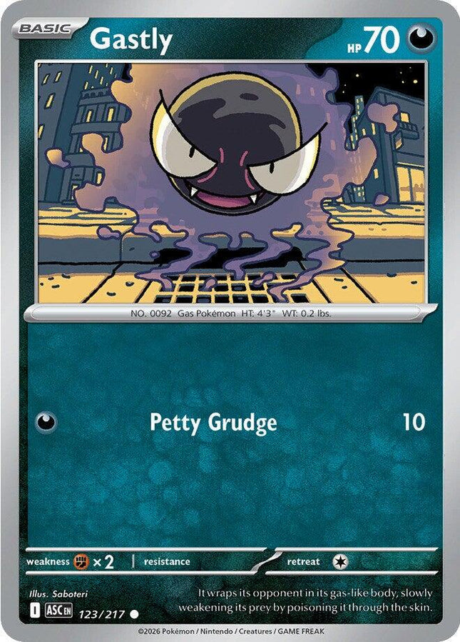 Gastly 123/217 Energy Pattern Reverse Holo Ascended Heroes Pokemon Card