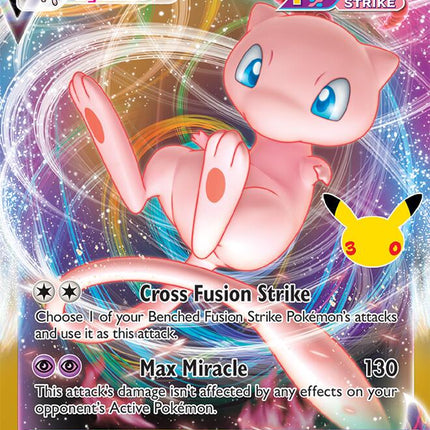 Mew VMAX 114/264 30th Anniversary Classic Collection Holo 30th Celebration Pokemon Card