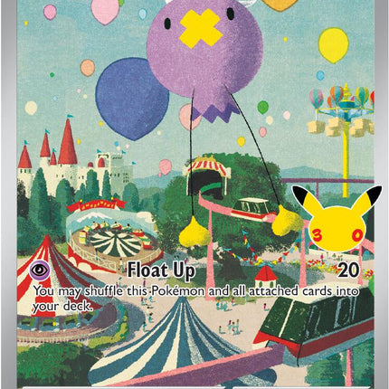 Drifloon 136/128 Illustration Rare 30th Celebration Pokemon Card