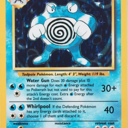 Poliwrath 13/102 Holo Rare Base Set 4th Print 1999–2000 Pokemon Card