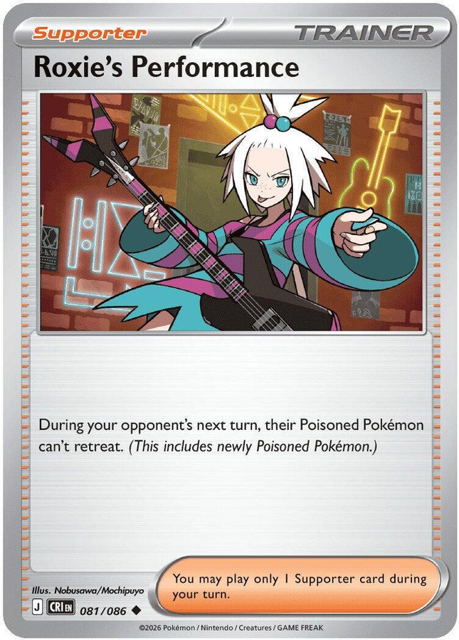 Roxie's Performance 081/086 Reverse Holo Chaos Rising Pokemon Card