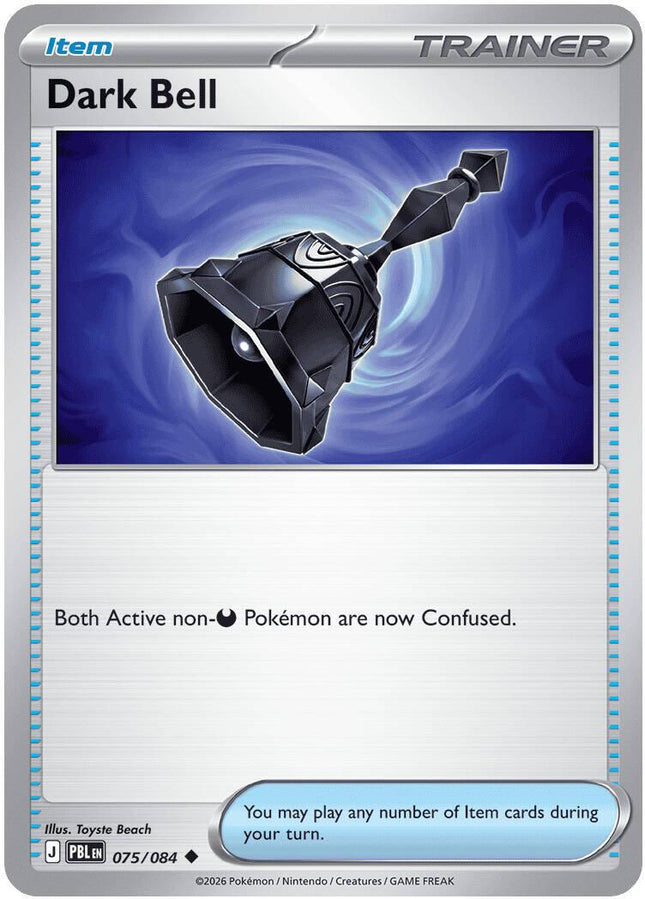 Dark Bell 075/084 Reverse Holo Pitch Black Pokemon Card