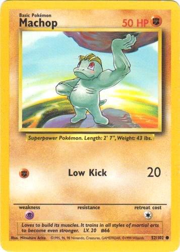 Machop 52/102 Common Base Set Unlimited Pokemon Card