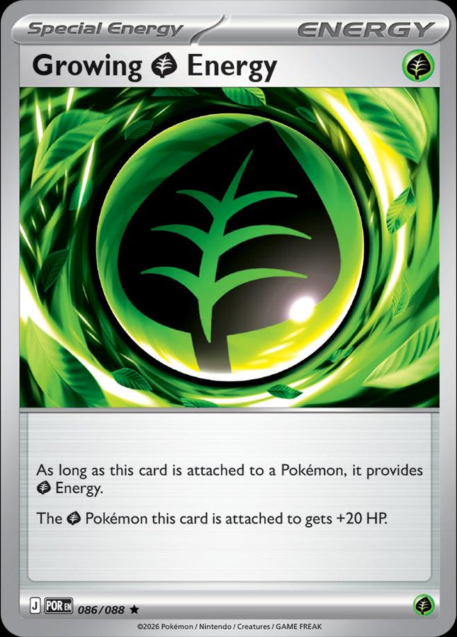 Growing Grass Energy 086/088 Build & Battle Non-Holo Perfect Order Pokemon Card