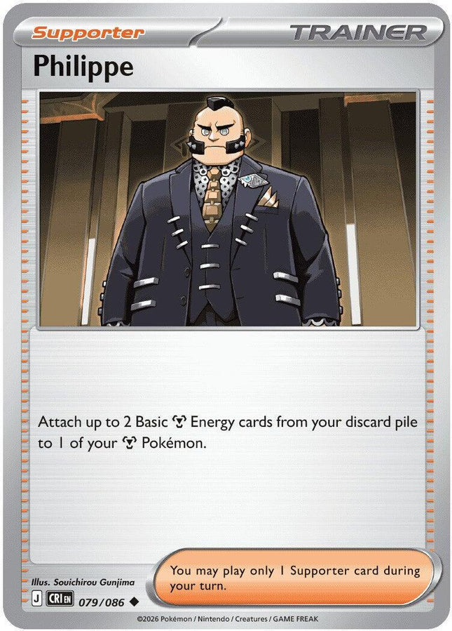 Philippe 079/086 Reverse Holo Chaos Rising Pokemon Card