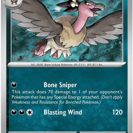 Mandibuzz 050/084 Reverse Holo Pitch Black Pokemon Card