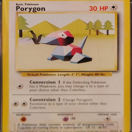 Porygon 39/102 Uncommon Base Set 4th Print 1999–2000 Pokemon Card