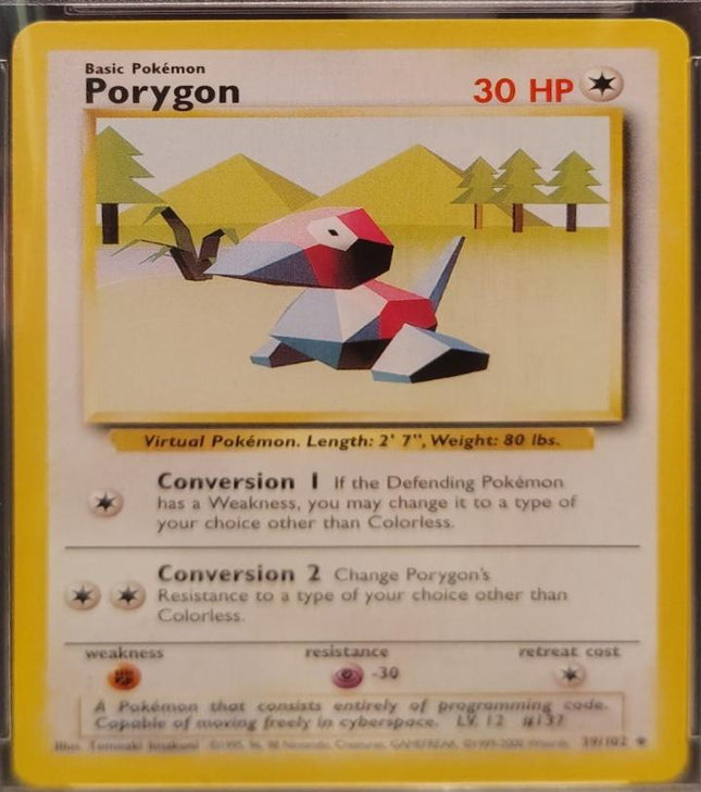 Porygon 39/102 Uncommon Base Set 4th Print 1999–2000 Pokemon Card