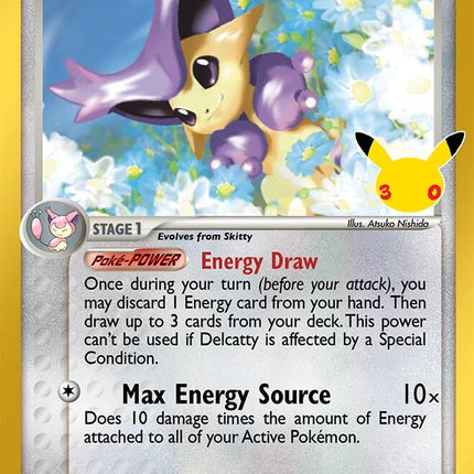 Delcatty 5/109 30th Anniversary Classic Collection Holo 30th Celebration Pokemon Card