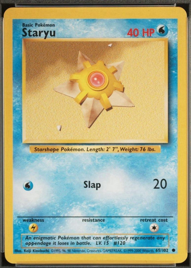 Staryu 65/102 Common Base Set 4th Print 1999–2000 Pokemon Card