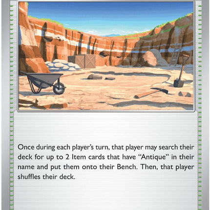 Fossil Quarry 076/084 Reverse Holo Pitch Black Pokemon Card