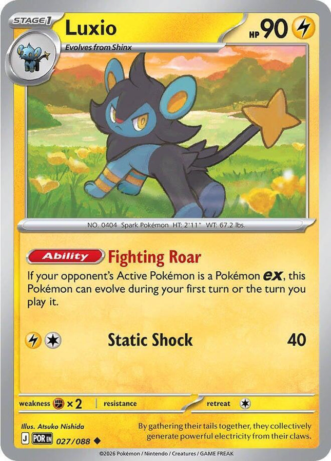 Luxio 027/088 Reverse Holo Perfect Order Pokemon Card
