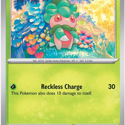Fomantis 003/084 Reverse Holo Pitch Black Pokemon Card
