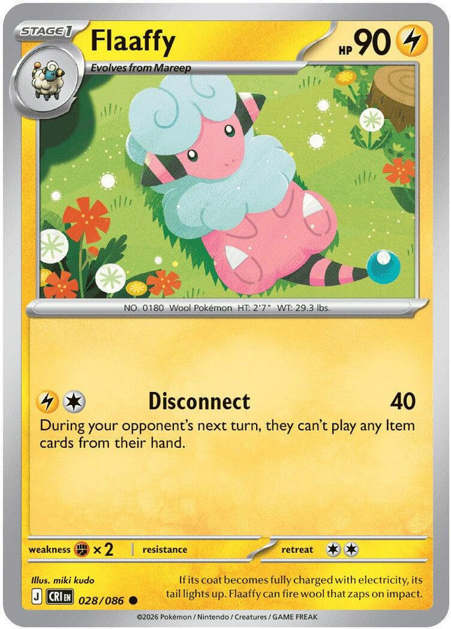 Flaaffy 028/086 Reverse Holo Chaos Rising Pokemon Card
