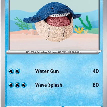 Wailmer 015/084 Reverse Holo Pitch Black Pokemon Card