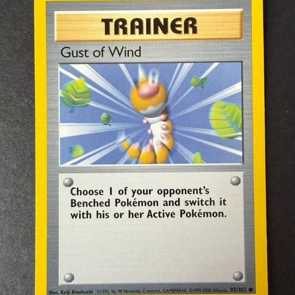 Gust of Wind 93/102 Common Base Set 4th Print 1999–2000 Pokemon Card