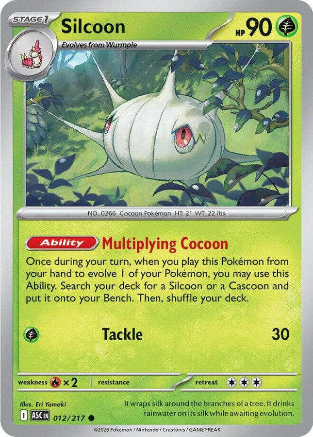 Silcoon 012/217 Non-Holo Ascended Heroes Pokemon Card