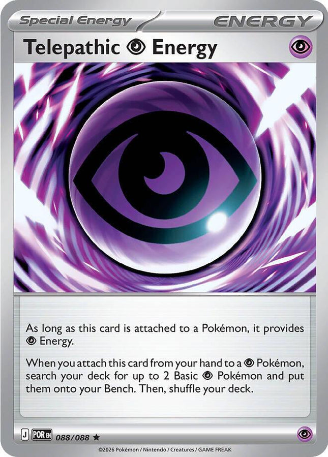 Telepathic Psychic Energy 088/088 Reverse Holo Perfect Order Pokemon Card