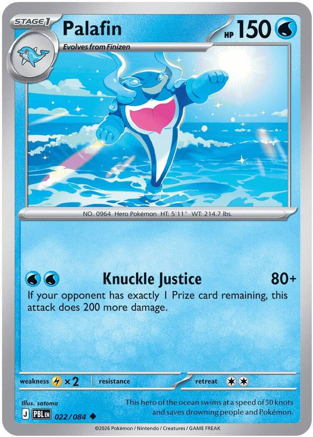Palafin 022/084 Reverse Holo Pitch Black Pokemon Card