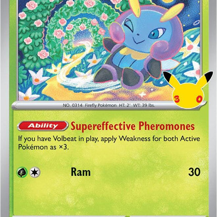 Illumise 004/128 Anniversary Holo 30th Celebration Pokemon Card
