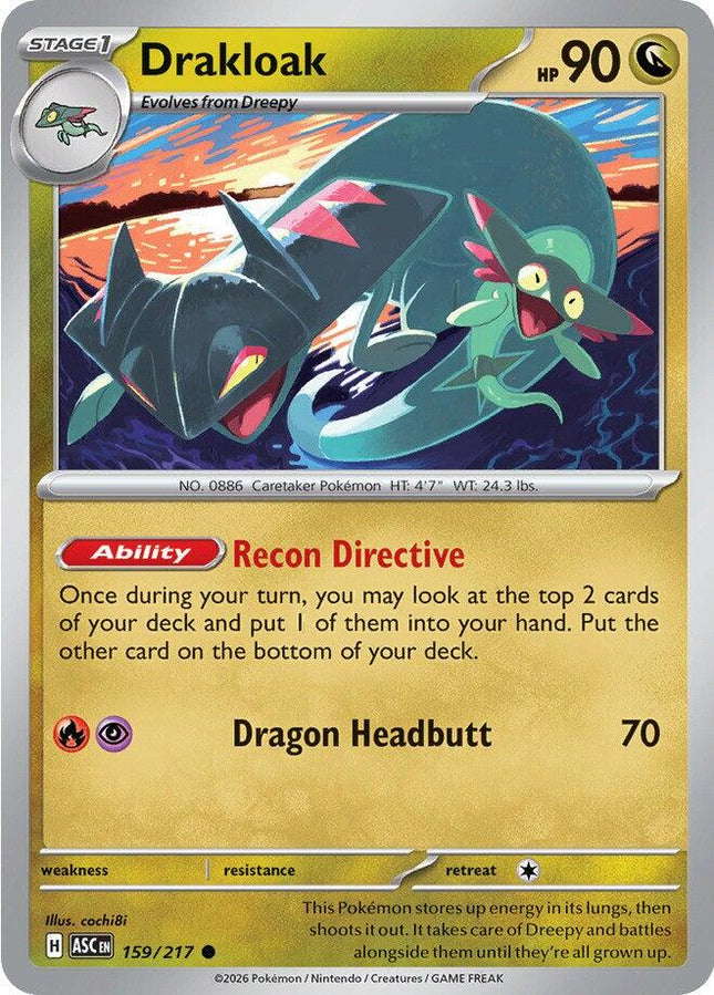 Drakloak 159/217 Quick Ball Reverse Holo Ascended Heroes Pokemon Card