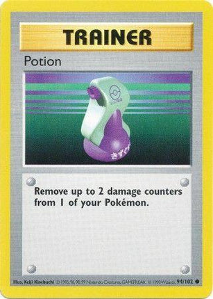 Potion 94/102 Common Base Set Shadowless Pokemon Card