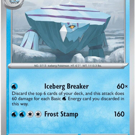Avalugg 024/086 Reverse Holo Chaos Rising Pokemon Card