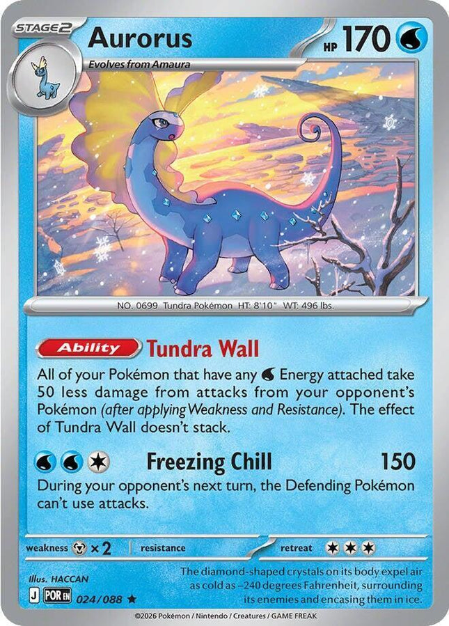 Aurorus 024/088 Reverse Holo Perfect Order Pokemon Card