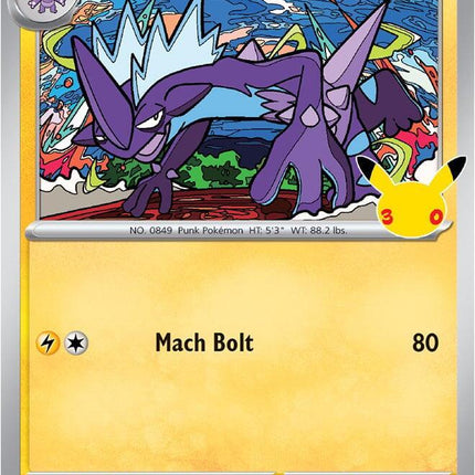 Toxtricity 059/128 Anniversary Holo 30th Celebration Pokemon Card