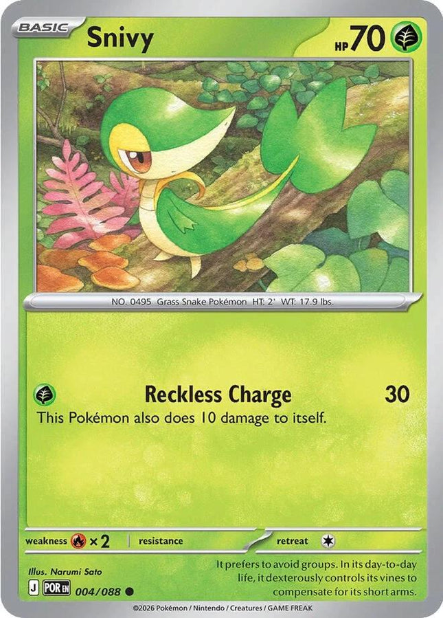 Snivy 004/088 Reverse Holo Perfect Order Pokemon Card