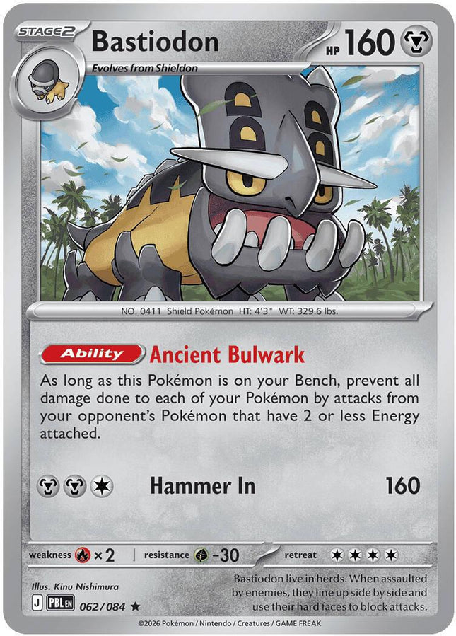 Bastiodon 062/084 Non-Holo Pitch Black Pokemon Card