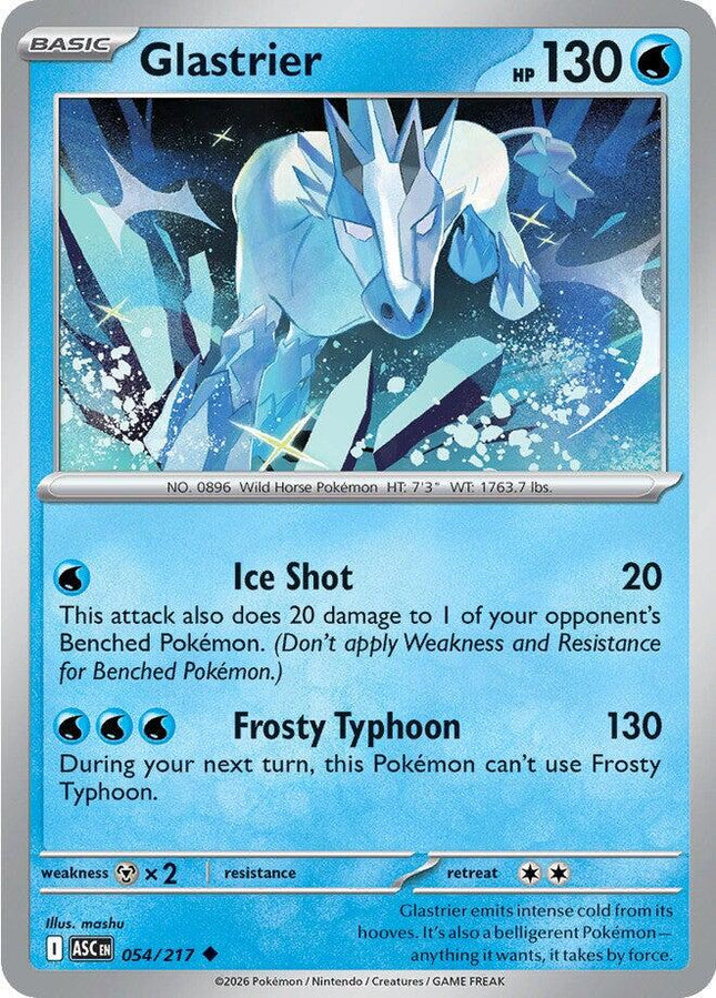 Glastrier 054/217 Non-Holo Ascended Heroes Pokemon Card