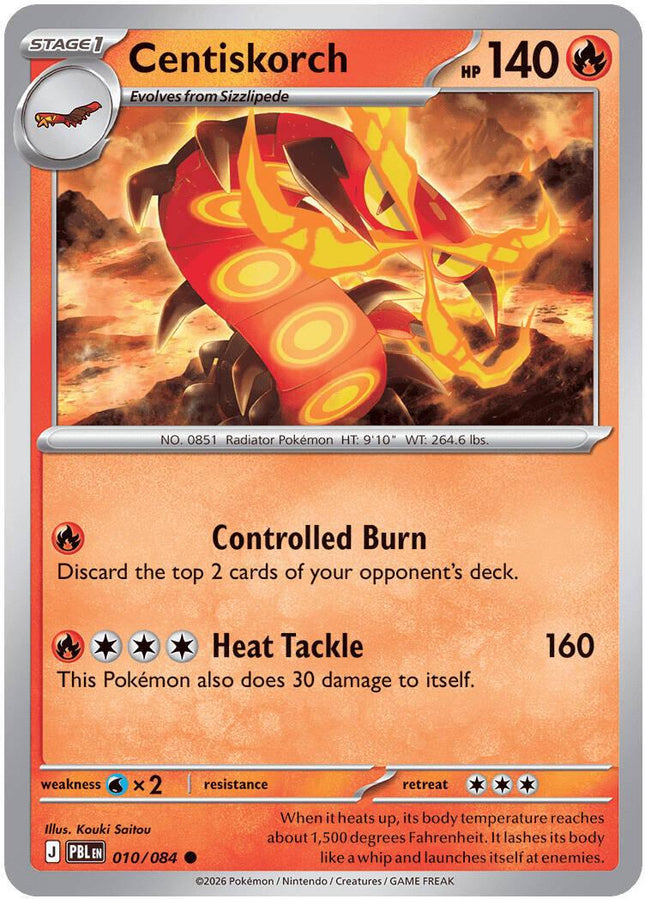 Centiskorch 010/084 Reverse Holo Pitch Black Pokemon Card