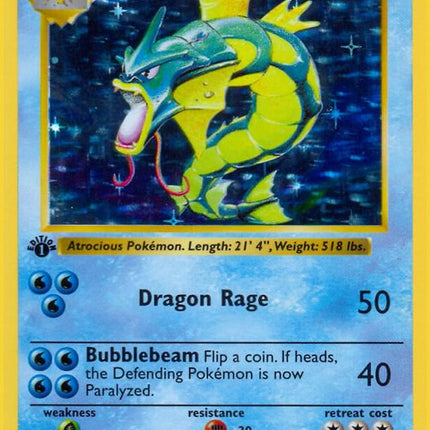 Gyarados 6/102 Holo Rare Base Set 1st Edition Pokemon Card